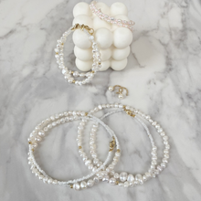 Load image into Gallery viewer, LONDON PEARL DOUBLE ANKLET