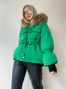 BOTTEGA GREEN PUFFER JACKET