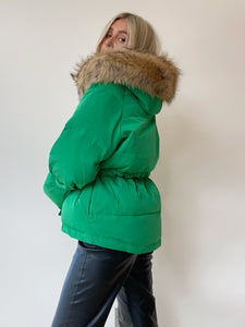 BOTTEGA GREEN PUFFER JACKET