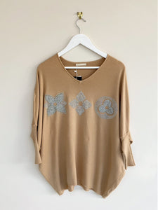 POCHETTE CAMEL KNIT JUMPER