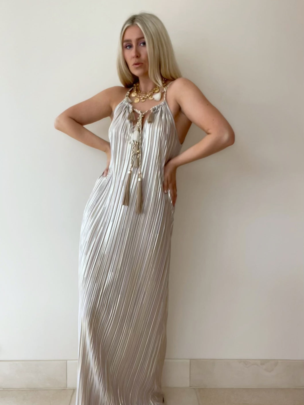 BELGRAVIA METALLIC MAXI DRESS