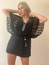 Load image into Gallery viewer, KOS BLACK CUTWORK TUNIC
