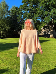 DAISY APRICOT FRINGE JUMPER