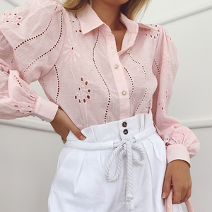 SANTORINI CUTWORK BLOUSE