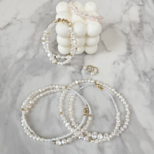 Load image into Gallery viewer, LONDON PEARL DOUBLE ANKLET
